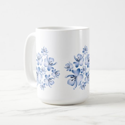 Simple Flower Design Mug Koffiemok (Voorkant links)