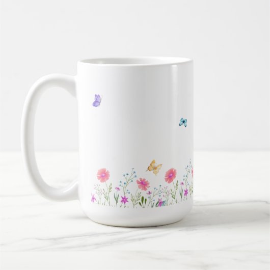 Simple Flower Design Mug Koffiemok (Links)