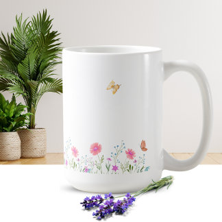 Simple Flower Design Mug Koffiemok