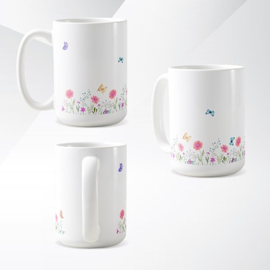 Simple Flower Design Mug Koffiemok