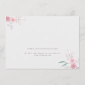 Simple Flower Elegant Save the Date Enclosure Kaar Informatiekaartje (Achterkant)