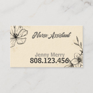 Simple Flower Medical Business Card template Visitekaartje