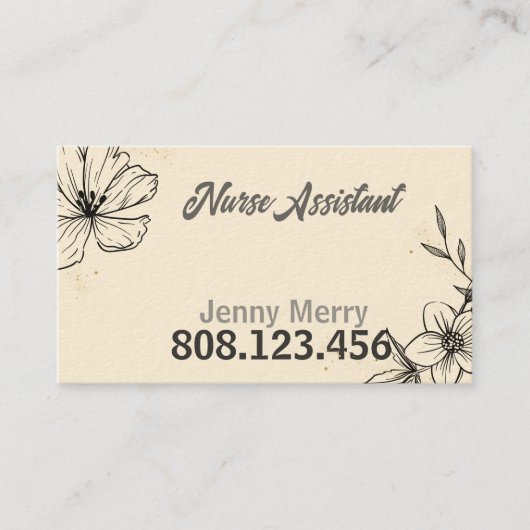 Simple Flower Medical Business Card template Visitekaartje (Voorkant)
