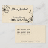 Simple Flower Medical Business Card template Visitekaartje (Voorkant / Achterkant)