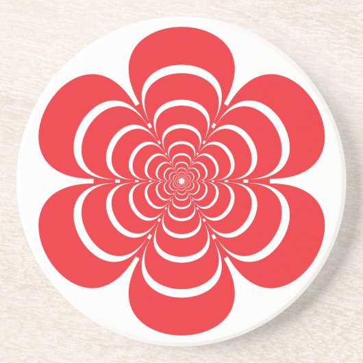 Simple Flower Silhouette Onderzetters (Voorkant)