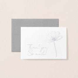 Simple Flower Thank You Folie Kaarten