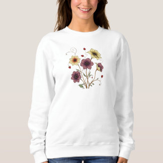 simple flowers art nouveau style trui