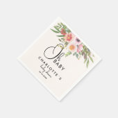 Simple, flowers Baby Shower Servet (Hoek)