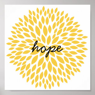 Simple Flowers Hope Poster
