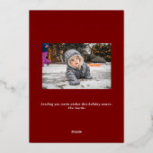 Simple Foil Christmas Card Folie Feestdagenkaart (Achterkant)