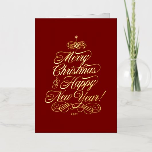 Simple Foil Christmas Card Folie Wenskaart (Voorkant)