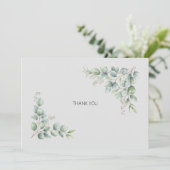 Simple Foliage Funeral Personalized Thank You Bedankkaart (Staand voorkant)