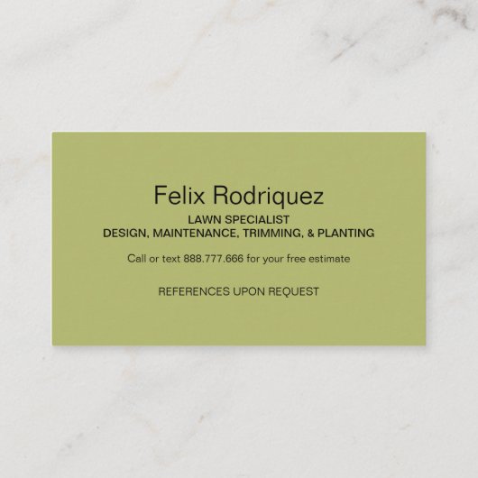 Simple Foliage Landscaping Visitekaartje (Achterkant)