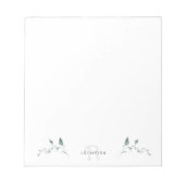 Simple Foliage Monogram Notitieblok (Voorkant)