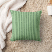 Simple Forest Green Glitter Style Vertical Stripes Kussen (Deken)