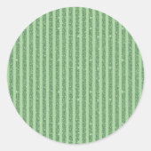 Simple Forest Green Glitter Style Vertical Stripes Ronde Sticker (Voorkant)