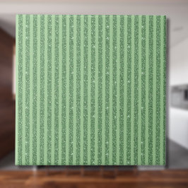 Simple Forest Green Glitter Style Vertical Stripes Tegeltje
