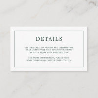 Simple Forest Green Monogram Elegant Wedding