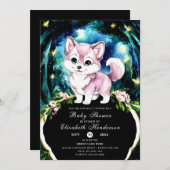 Simple Forest Wolf Baby shower Kaart (Voorkant / Achterkant)