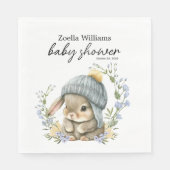 Simple Forest Woodland Baby Shower Napkin Servet (Voorkant)