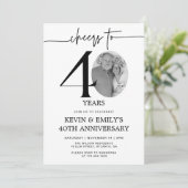 Simple Foto 40ste verjaardag Kaart (Staand voorkant)