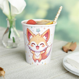Simple Fox Baby shower Papieren Bekers