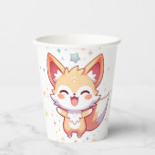 Simple Fox Baby shower Papieren Bekers (Voorkant)