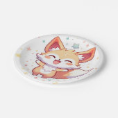 Simple Fox Baby shower Papieren Bordje (Gekanteld)