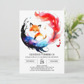 Simple Fox Verjaardag Avontuur Kaart (Staand voorkant)