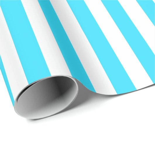 Simple Fresh Aqua en White Cadeaupapier (Rol Hoek)