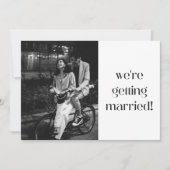 Simple Fun Casual Minimal Modern Photo Wedding  Save The Date (Voorkant)