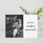Simple Fun Casual Minimal Modern Photo Wedding  Save The Date (Staand voorkant)