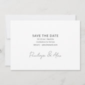 Simple Fun Casual Minimal Modern Photo Wedding  Save The Date (Achterkant)