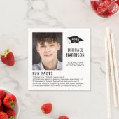Simple Fun Facts Photo Afstuderen Napkins Servet (Insitu)