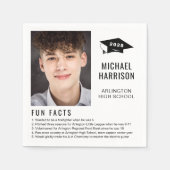 Simple Fun Facts Photo Afstuderen Napkins Servet (Voorkant)