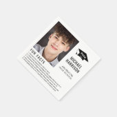 Simple Fun Facts Photo Afstuderen Napkins Servet (Hoek)