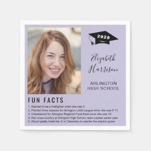 Simple Fun Feit Paars Afstuderen van het Foto Scri Servet