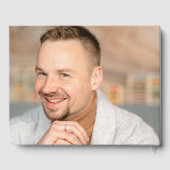 Simple Funeral 2 Photo Modern Memorial Keepsake Gastenboek (Achterkant)