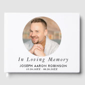 Simple Funeral 2 Photo Modern Memorial Keepsake Gastenboek (Voorkant)