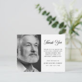 Simple Funeral Bereavement Sympathy Funeral Photo Bedankkaart (Staand voorkant)