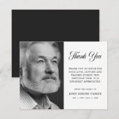 Simple Funeral Bereavement Sympathy Funeral Photo Bedankkaart (Voorkant / Achterkant)