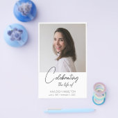 Simple Funeral Celebration of Life Program Budget Flyer (Enkel)