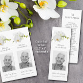 Simple Funeral Memorial Prayer Photo Bladwijzer Ca Kaart