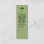 Simple Funeral Memorial Prayer Photo Bladwijzer Ca Mini Visitekaartje (Achterkant)