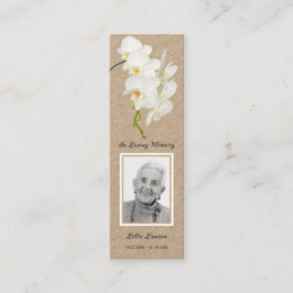 Simple Funeral Memorial Prayer Photo Bladwijzer Ca Mini Visitekaartje