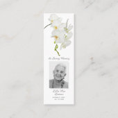 Simple Funeral Memorial Prayer Photo Bladwijzer Ca Mini Visitekaartje (Voorkant)