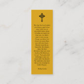 Simple Funeral Memorial Prayer Photo Bladwijzer Ca Mini Visitekaartje (Achterkant)