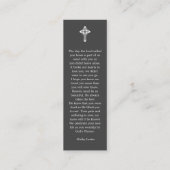 Simple Funeral Memorial Prayer Photo Bladwijzer Ca Mini Visitekaartje (Achterkant)