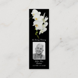 Simple Funeral Memorial Prayer Photo Bladwijzer Ca Mini Visitekaartje