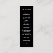 Simple Funeral Memorial Prayer Photo Bladwijzer Ca Mini Visitekaartje (Achterkant)